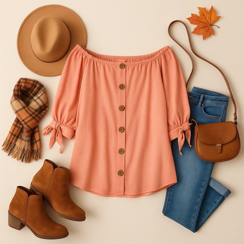 LC Lauren Conrad Coral Blouse 2XL